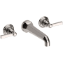 Newport Brass Astor 1.2 GPM Wall Mounted Widespread Bathroom Faucet with Lever Handles Polished Nickel