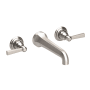 Newport Brass Astor 1.2 GPM Wall Mounted Widespread Bathroom Faucet with Lever Handles Satin Nickel (PVD)