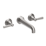 Newport Brass Astor 1.2 GPM Wall Mounted Widespread Bathroom Faucet with Lever Handles Stainless Steel (PVD)