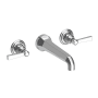 Newport Brass Astor 1.2 GPM Wall Mounted Widespread Bathroom Faucet with Lever Handles Polished Chrome