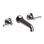 Newport Brass Astor 1.2 GPM Wall Mounted Widespread Bathroom Faucet with Lever Handles Midnight Chrome