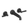 Newport Brass Astor 1.2 GPM Wall Mounted Widespread Bathroom Faucet with Lever Handles Flat Black