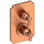 Newport Brass Astor Thermostatic Valve Trim Only with 2 Lever Handles - Less Rough In Antique Copper