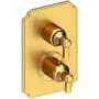 Newport Brass Astor Thermostatic Valve Trim Only with 2 Lever Handles - Less Rough In Satin Gold (PVD)
