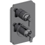 Newport Brass Astor Thermostatic Valve Trim Only with 2 Lever Handles - Less Rough In Midnight Chrome