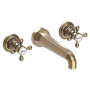Newport Brass Astor 1.2 GPM Wall Mounted Widespread Bathroom Faucet with Cross Handles Antique Brass