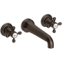 Newport Brass Astor 1.2 GPM Wall Mounted Widespread Bathroom Faucet with Cross Handles English Bronze