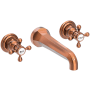 Newport Brass Astor 1.2 GPM Wall Mounted Widespread Bathroom Faucet with Cross Handles Antique Copper