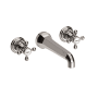 Newport Brass Astor 1.2 GPM Wall Mounted Widespread Bathroom Faucet with Cross Handles Polished Nickel (PVD)