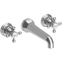 Newport Brass Astor 1.2 GPM Wall Mounted Widespread Bathroom Faucet with Cross Handles Polished Chrome