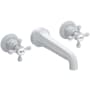 Newport Brass Astor 1.2 GPM Wall Mounted Widespread Bathroom Faucet with Cross Handles Matte White