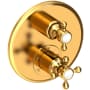 Newport Brass Astor Thermostatic Valve Trim Only with 2 Cross Handles - Less Rough In Aged Brass