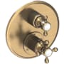 Newport Brass Astor Thermostatic Valve Trim Only with 2 Cross Handles - Less Rough In Antique Brass