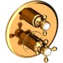 Newport Brass Astor Thermostatic Valve Trim Only with 2 Cross Handles - Less Rough In Polished Gold (PVD)