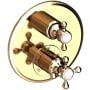 Newport Brass Astor Thermostatic Valve Trim Only with 2 Cross Handles - Less Rough In French Gold (PVD)