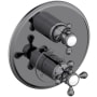 Newport Brass Astor Thermostatic Valve Trim Only with 2 Cross Handles - Less Rough In Midnight Chrome