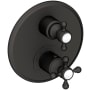 Newport Brass Astor Thermostatic Valve Trim Only with 2 Cross Handles - Less Rough In Flat Black