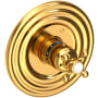 Newport Brass Astor Thermostatic Valve Trim Only with 1 Cross Handles - Less Rough In Aged Brass