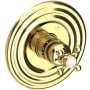 Newport Brass Astor Thermostatic Valve Trim Only with 1 Cross Handles - Less Rough In Polished Brass Uncoated (Living)