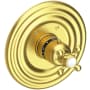Newport Brass Astor Thermostatic Valve Trim Only with 1 Cross Handles - Less Rough In Satin Brass (PVD)
