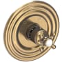 Newport Brass Astor Thermostatic Valve Trim Only with 1 Cross Handles - Less Rough In Antique Brass
