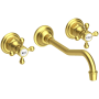 Newport Brass Chesterfield 1.2 GPM Wall Mounted Widespread Bathroom Faucet Satin Brass (PVD)