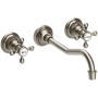 Newport Brass Chesterfield 1.2 GPM Wall Mounted Widespread Bathroom Faucet Antique Nickel