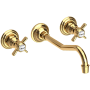 Newport Brass Fairfield 1.2 GPM Wall Mounted Widespread Bathroom Faucet Polished Brass Uncoated (Living)