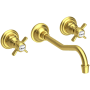 Newport Brass Fairfield 1.2 GPM Wall Mounted Widespread Bathroom Faucet Satin Brass (PVD)