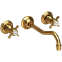 Newport Brass Fairfield 1.2 GPM Wall Mounted Widespread Bathroom Faucet Polished Gold (PVD)