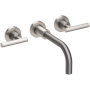 Newport Brass East Linear 1.2 GPM Wall Mounted Widespread Bathroom Faucet Satin Nickel