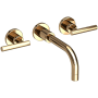 Newport Brass East Linear 1.2 GPM Wall Mounted Widespread Bathroom Faucet French Gold (PVD)