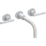 Newport Brass East Linear 1.2 GPM Wall Mounted Widespread Bathroom Faucet Matte White