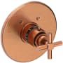 Newport Brass East Linear Thermostatic Valve Trim Only with 1 Cross Handles - Less Rough In Antique Copper