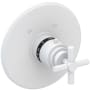 Newport Brass East Linear Thermostatic Valve Trim Only with 1 Cross Handles - Less Rough In Matte White