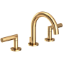 Newport Brass Pavani 1.2 GPM Widespread Bathroom Faucet with Pop-Up Drain Assembly Uncoated Polished Brass - Living