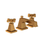 Newport Brass Malvina 1.2 GPM Widespread Bathroom Faucet with Pop-Up Drain Assembly with Cross Handles Aged Brass
