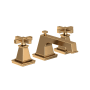 Newport Brass Malvina 1.2 GPM Widespread Bathroom Faucet with Pop-Up Drain Assembly with Cross Handles Uncoated Polished Brass (Living)