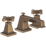 Newport Brass Malvina 1.2 GPM Widespread Bathroom Faucet with Pop-Up Drain Assembly with Cross Handles Antique Brass