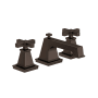 Newport Brass Malvina 1.2 GPM Widespread Bathroom Faucet with Pop-Up Drain Assembly with Cross Handles English Bronze