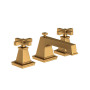 Newport Brass Malvina 1.2 GPM Widespread Bathroom Faucet with Pop-Up Drain Assembly with Cross Handles Satin Bronze (PVD)