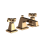 Newport Brass Malvina 1.2 GPM Widespread Bathroom Faucet with Pop-Up Drain Assembly with Cross Handles French Gold (PVD)