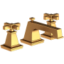 Newport Brass Malvina 1.2 GPM Widespread Bathroom Faucet with Pop-Up Drain Assembly with Cross Handles Satin Gold - PVD