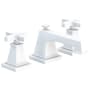 Newport Brass Malvina 1.2 GPM Widespread Bathroom Faucet with Pop-Up Drain Assembly with Cross Handles Matte White
