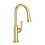 Newport Brass Zemora 1.8 GPM Single Hole Pull Down Kitchen Faucet Forever Brass (PVD)