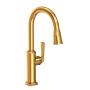 Newport Brass Zemora 1.8 GPM Single Hole Pull Down Kitchen Faucet Aged Brass
