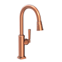 Newport Brass Zemora 1.8 GPM Single Hole Pull Down Kitchen Faucet Antique Copper