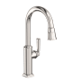 Newport Brass Zemora 1.8 GPM Single Hole Pull Down Kitchen Faucet Polished Nickel (PVD)