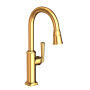 Newport Brass Zemora 1.8 GPM Single Hole Pull Down Kitchen Faucet Polished Gold (PVD)