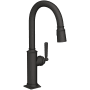 Newport Brass Adams 1.8 GPM Single Hole Pull Down Kitchen Faucet Flat Black